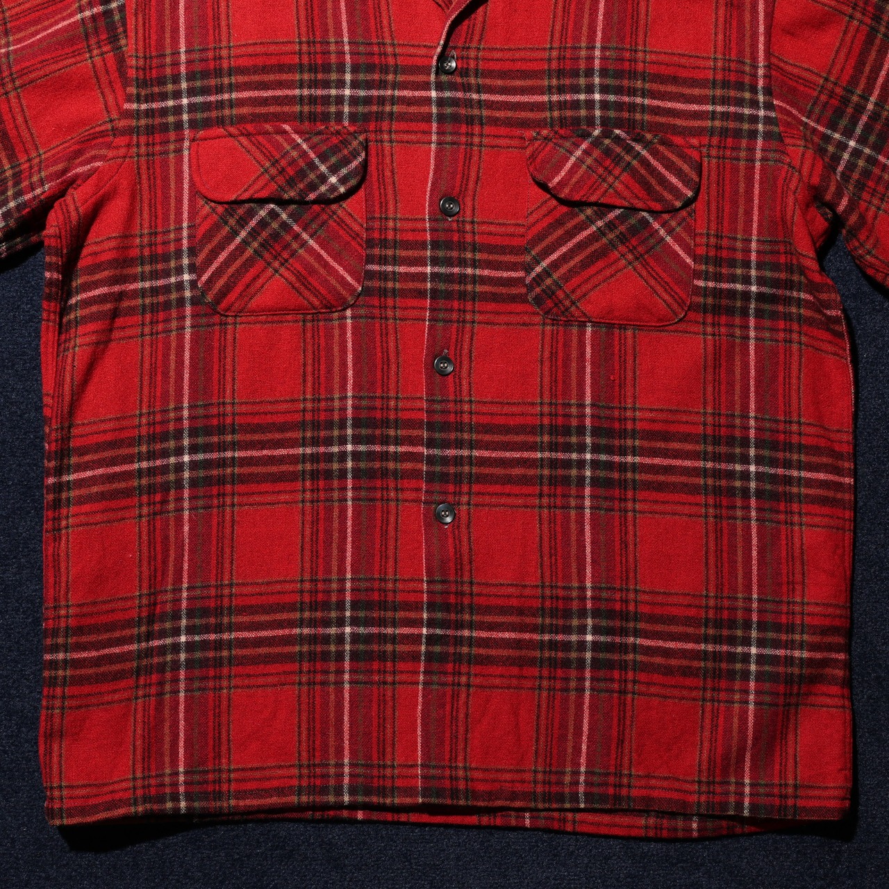 美品 L 60s 日本製 Sir-Perb Vintage Wool Shirt ヴィンテージ 長袖ウールシャツ