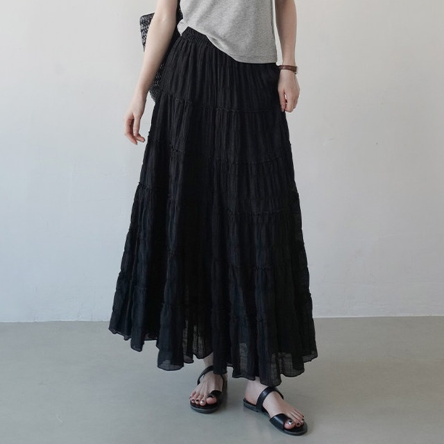ティアードデザイン フレアスカート　 N00275