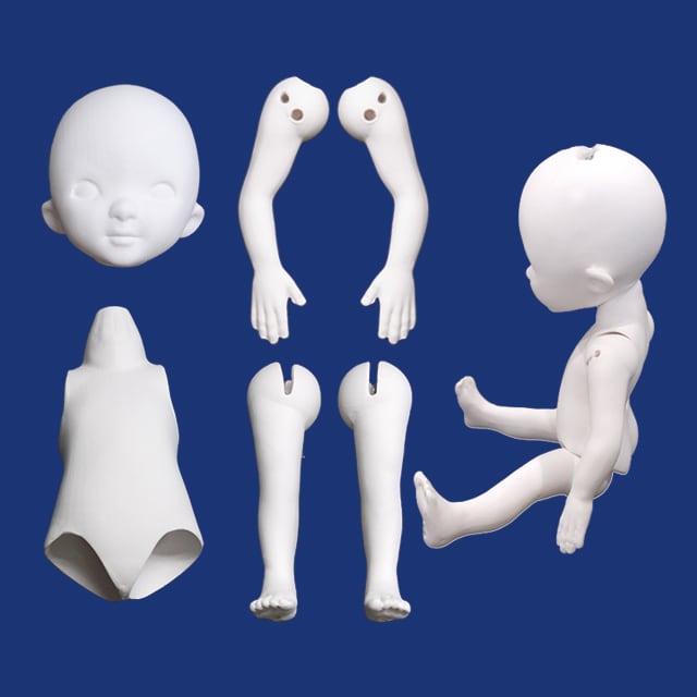 陶器人形 ロマンドール 薄紫 ハンドメイド 置物　Lサイズ 陶器人形 ロマンドール 薄紫 ハンドメイド 置物 Lサイズ