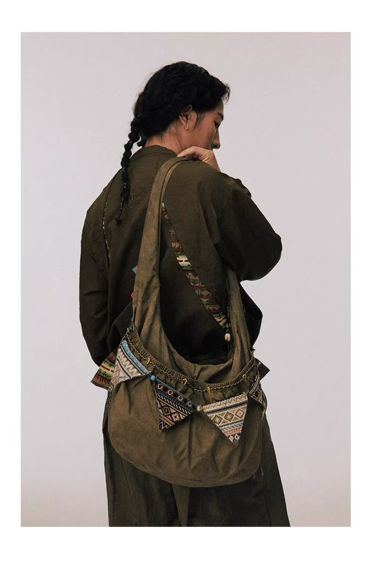 CONP Ethnic Flag Hobo Bag