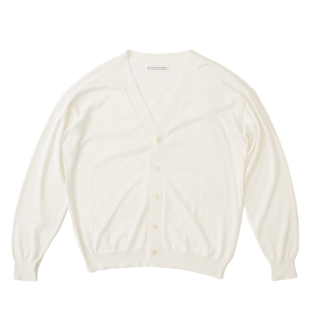 BE NOT INHOSPITABLE／ COTTON Vee CARDIGAN（White）