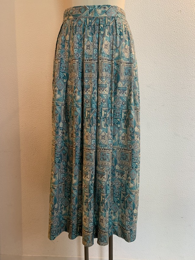 1980's Print Gather Skirt "PENDLETON"