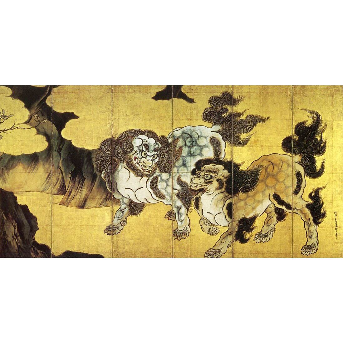 獅子 木彫板, 日本, 19世紀末-20世紀初頭. | olim