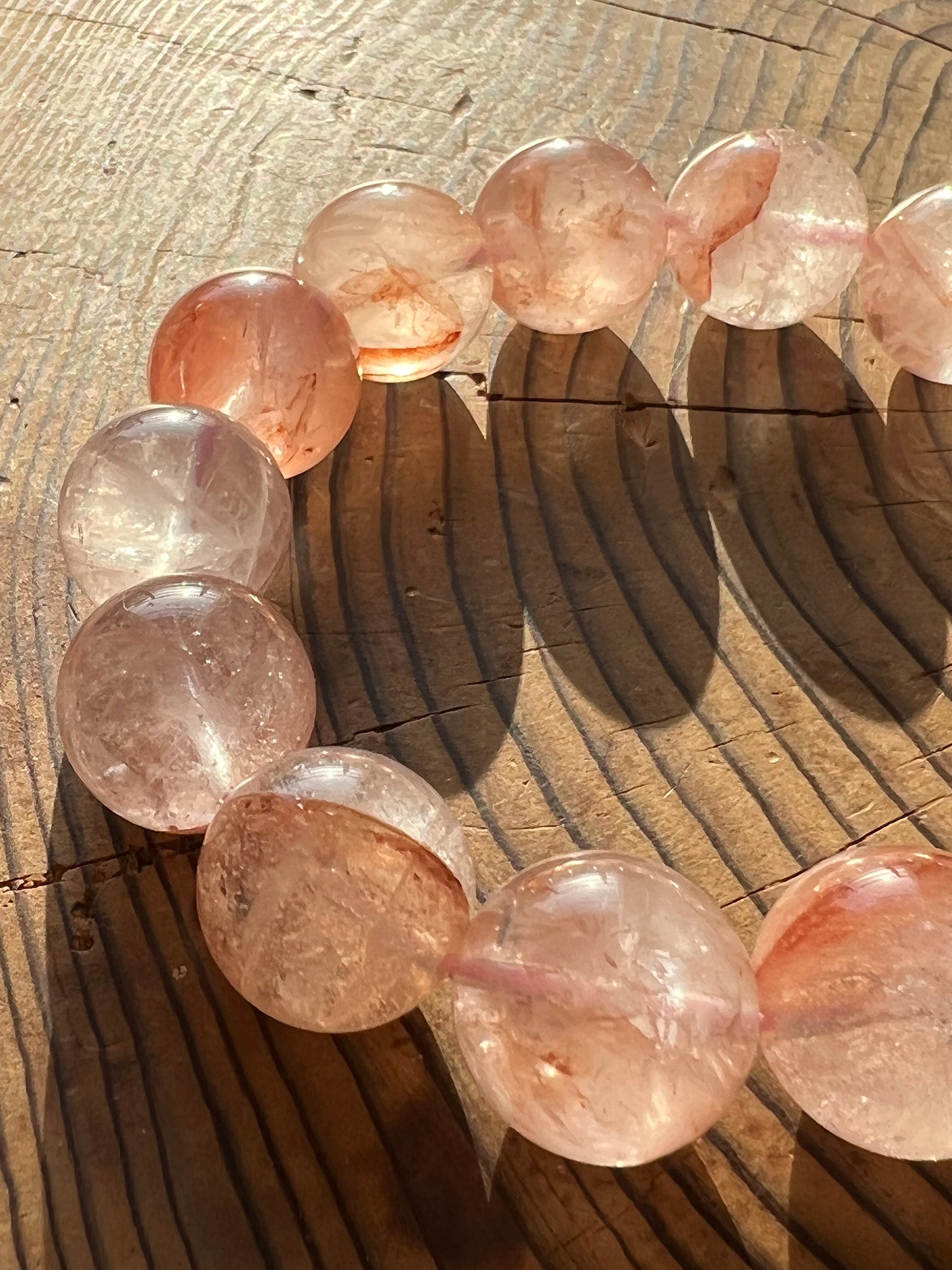 【カイラスの山の上】ピンクマニカラン14㎜ ブレスレット ヒマラヤ産