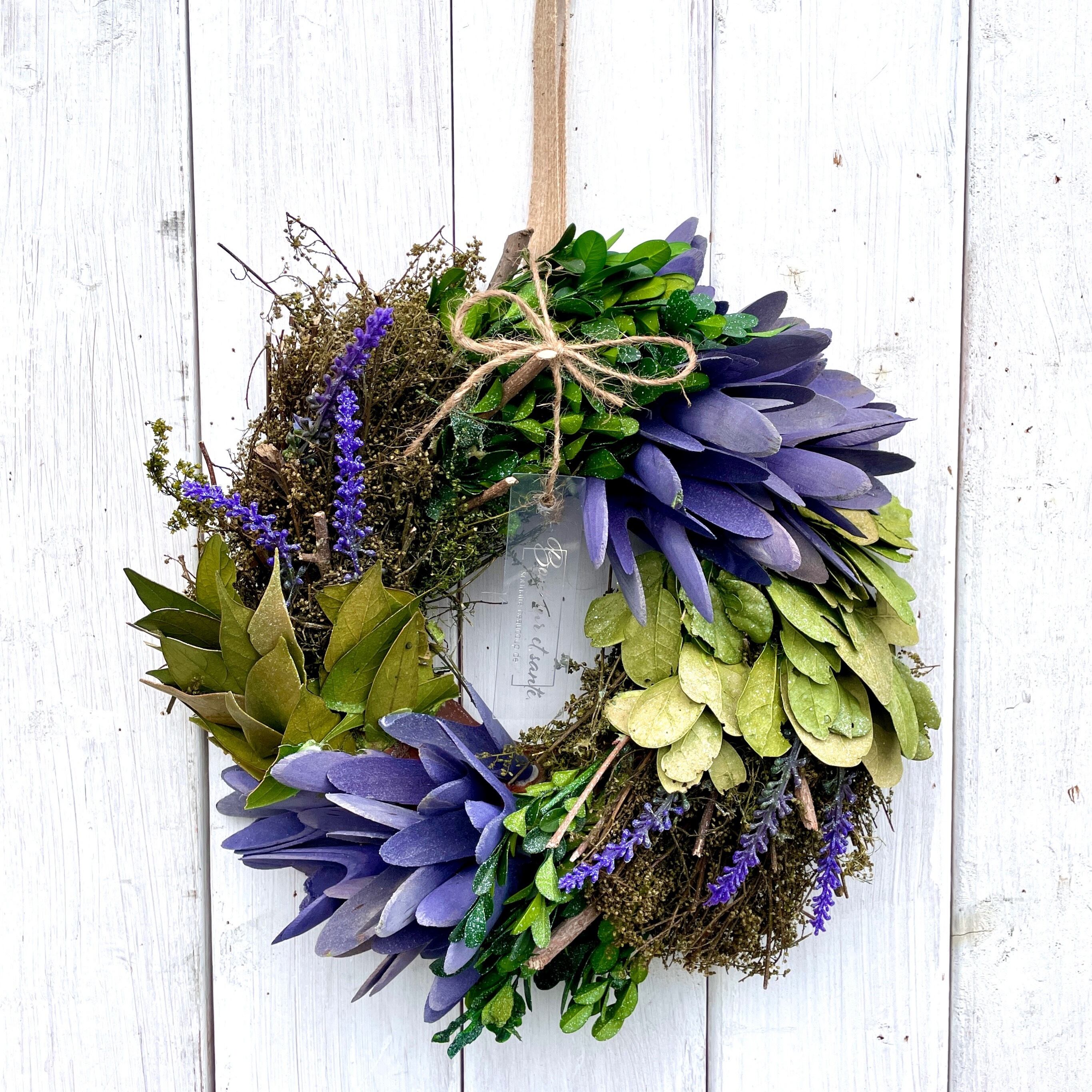 2way】マーガレットとラベンダーのsweet naturalリース（オールド  