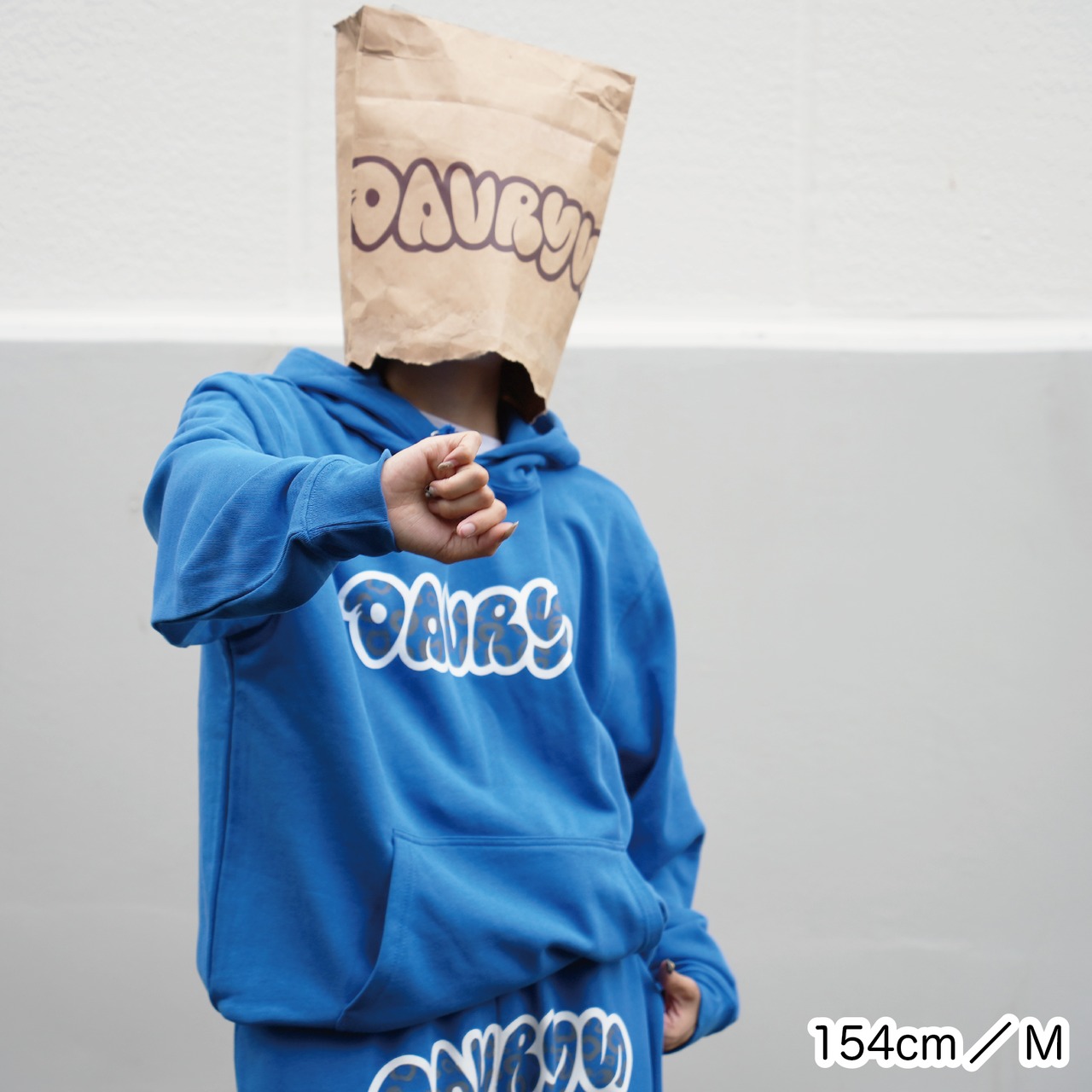 davryu leopard REV Pile HOODIE [ブルー]