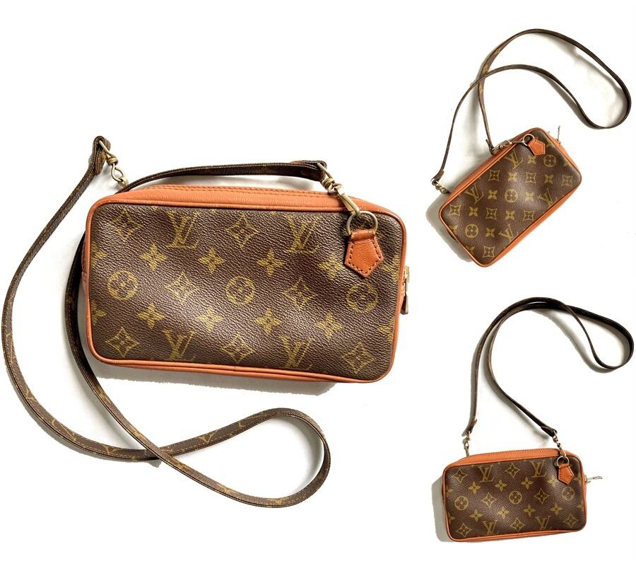 美品 レア ルイ ヴィトン LOUIS VUITTON モノグラム マルリーバンドリエール ミニ ショルダー バッグ ポシェット ヴィンテージ