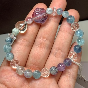 エンジェルフェザーフローライト・デザインブレスレット