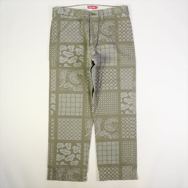 [新品] Supreme 20SS Paisley Grid Chino 34