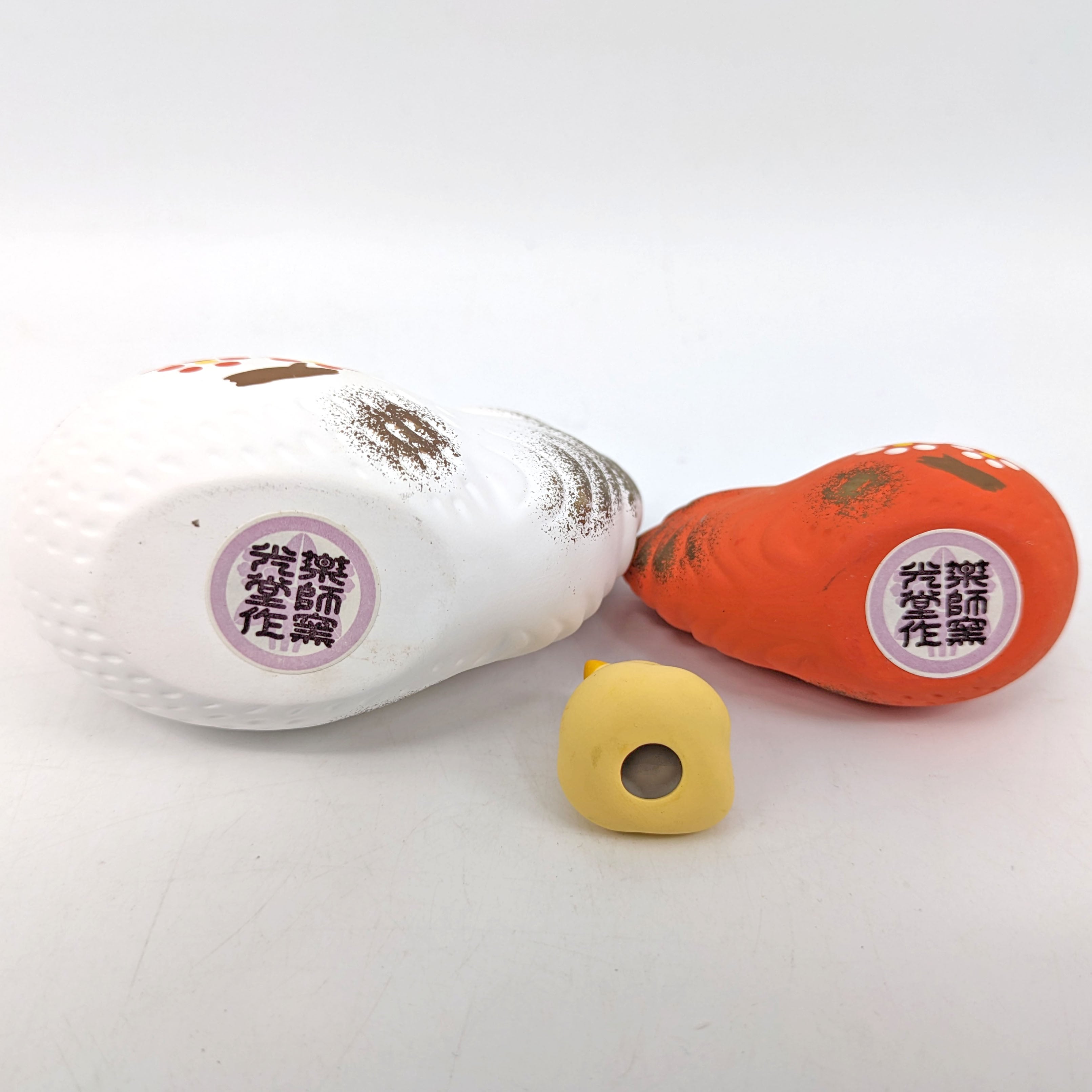 干支置物・酉・親子鳥・陶器人形・No.240606-26・梱包サイズ60