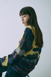 Gradient Mix Hand Intarsia Pullover Knit