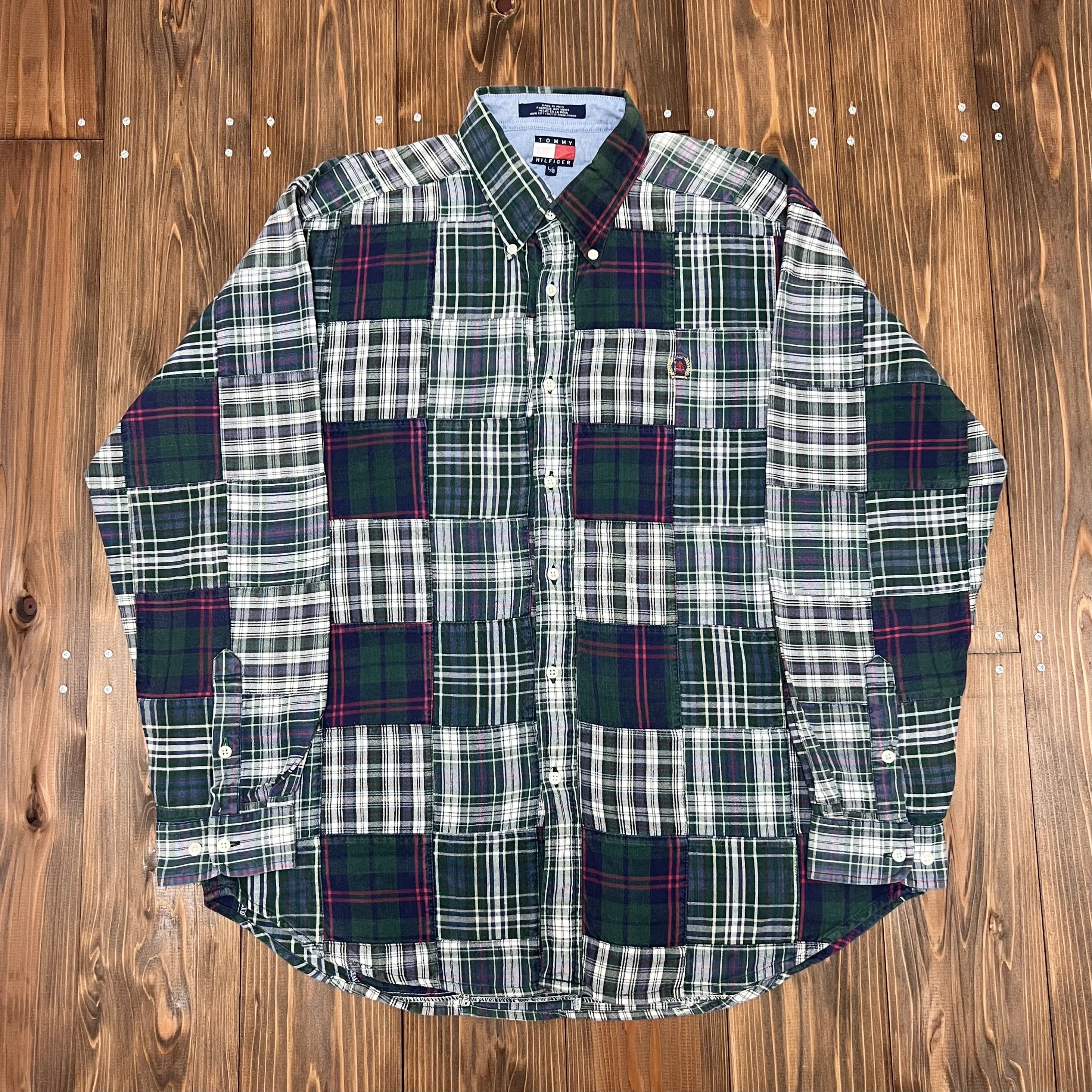 TOMMY HILFIGERCheck Pattern Patchwork Shirts s   BUCKET