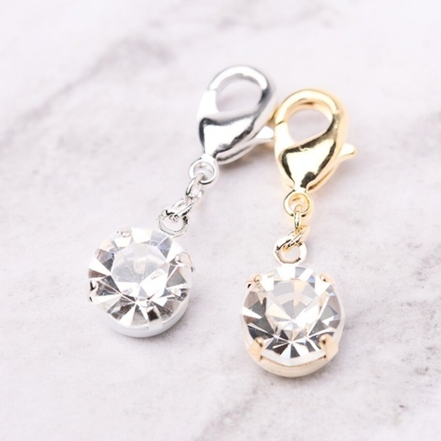 CLOSE SALE★pt0100 チャーム《1粒ストーン》★★★