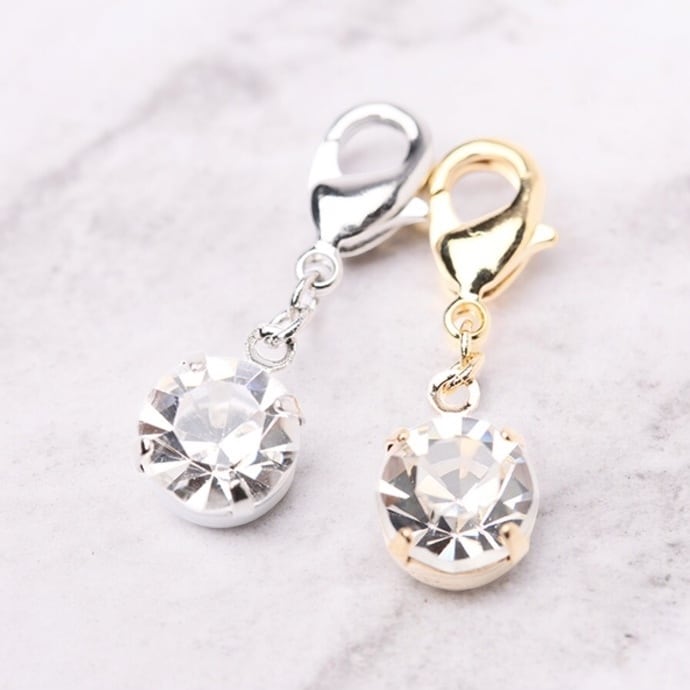 CLOSE SALE★pt0100 チャーム《1粒ストーン》★★★