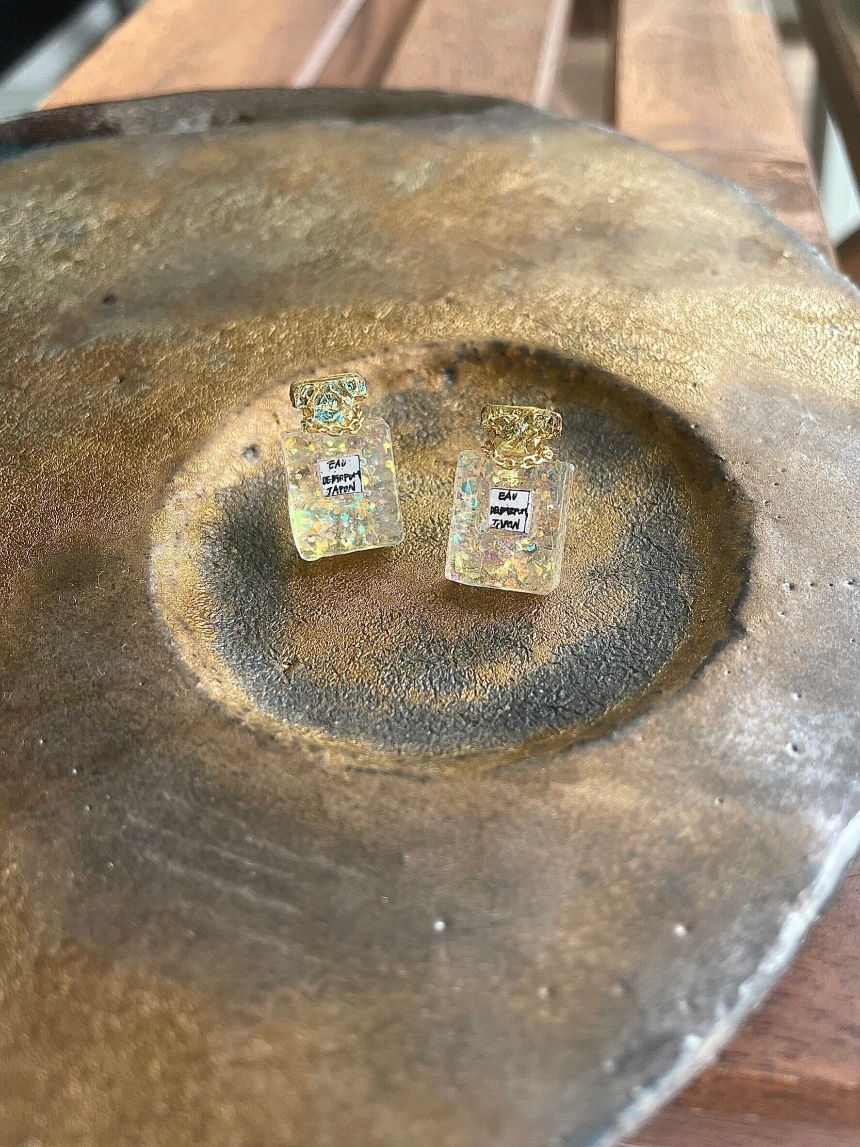 ミニチュア香水瓶のピアス | sukonbu