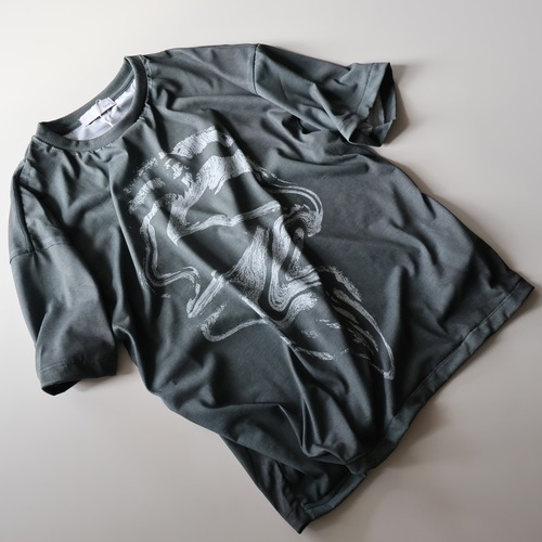 TOLQ “ Melt Graphic Printed T-shirts ( Charcoal )”