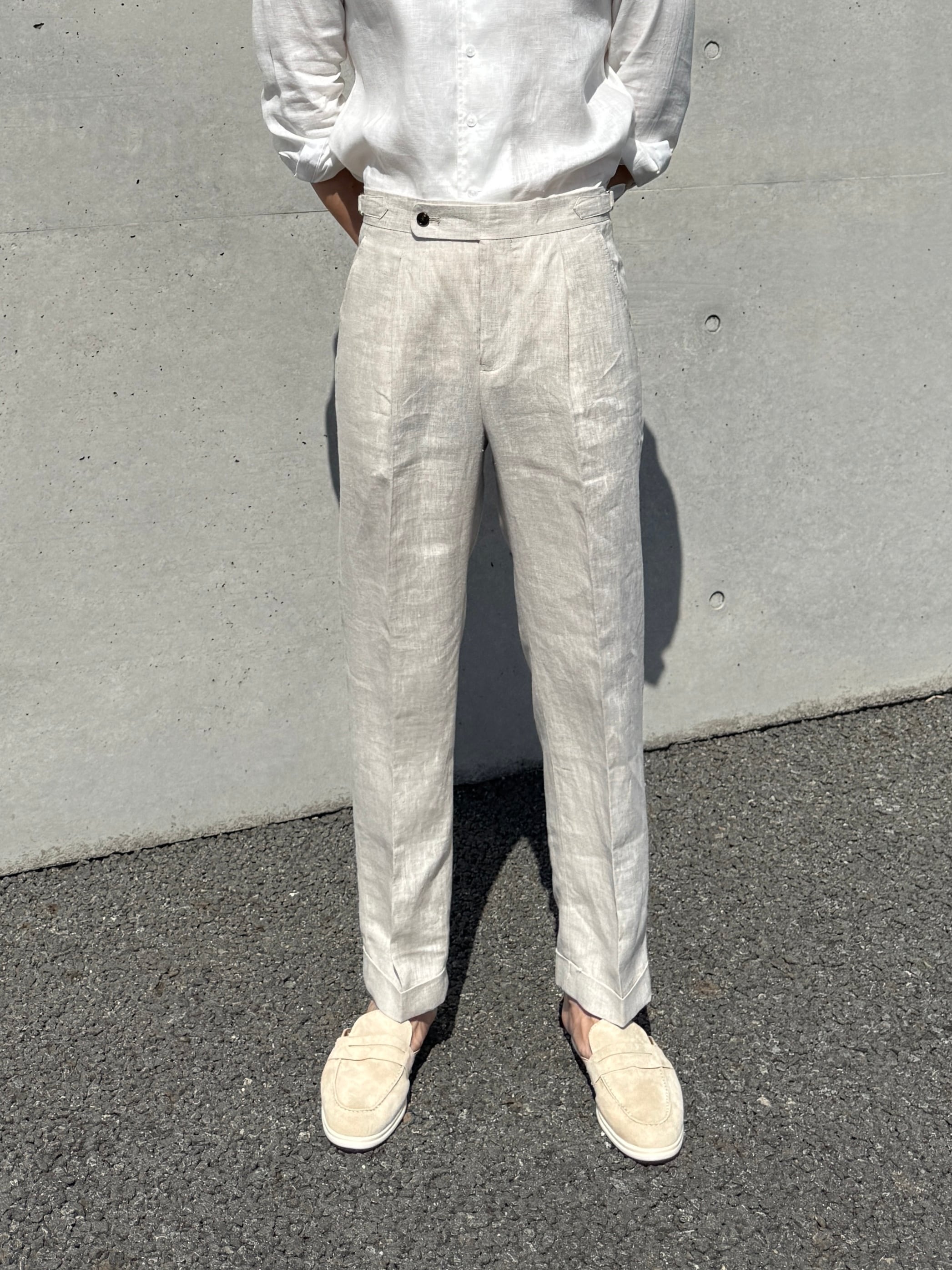 リネンベルトレススラックス【春夏用】 | Wide Range