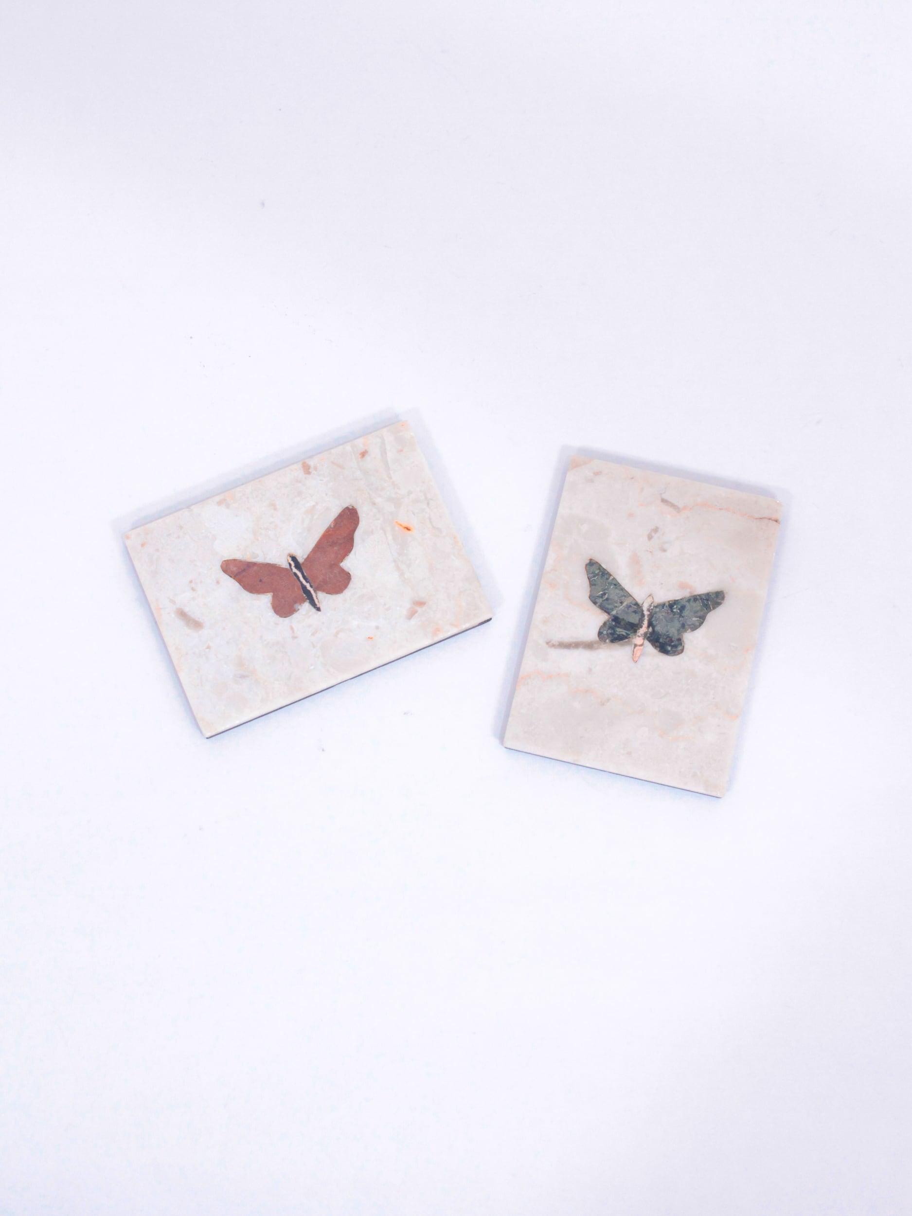 Butterfly Marble Plaque Set