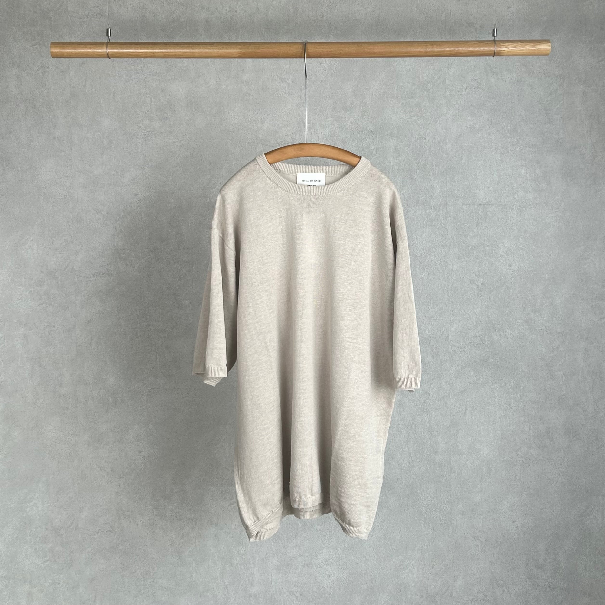 26SS STILL BY HAND リネン×コットンニットTee