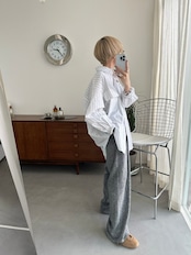 cotton stripe over SH/white