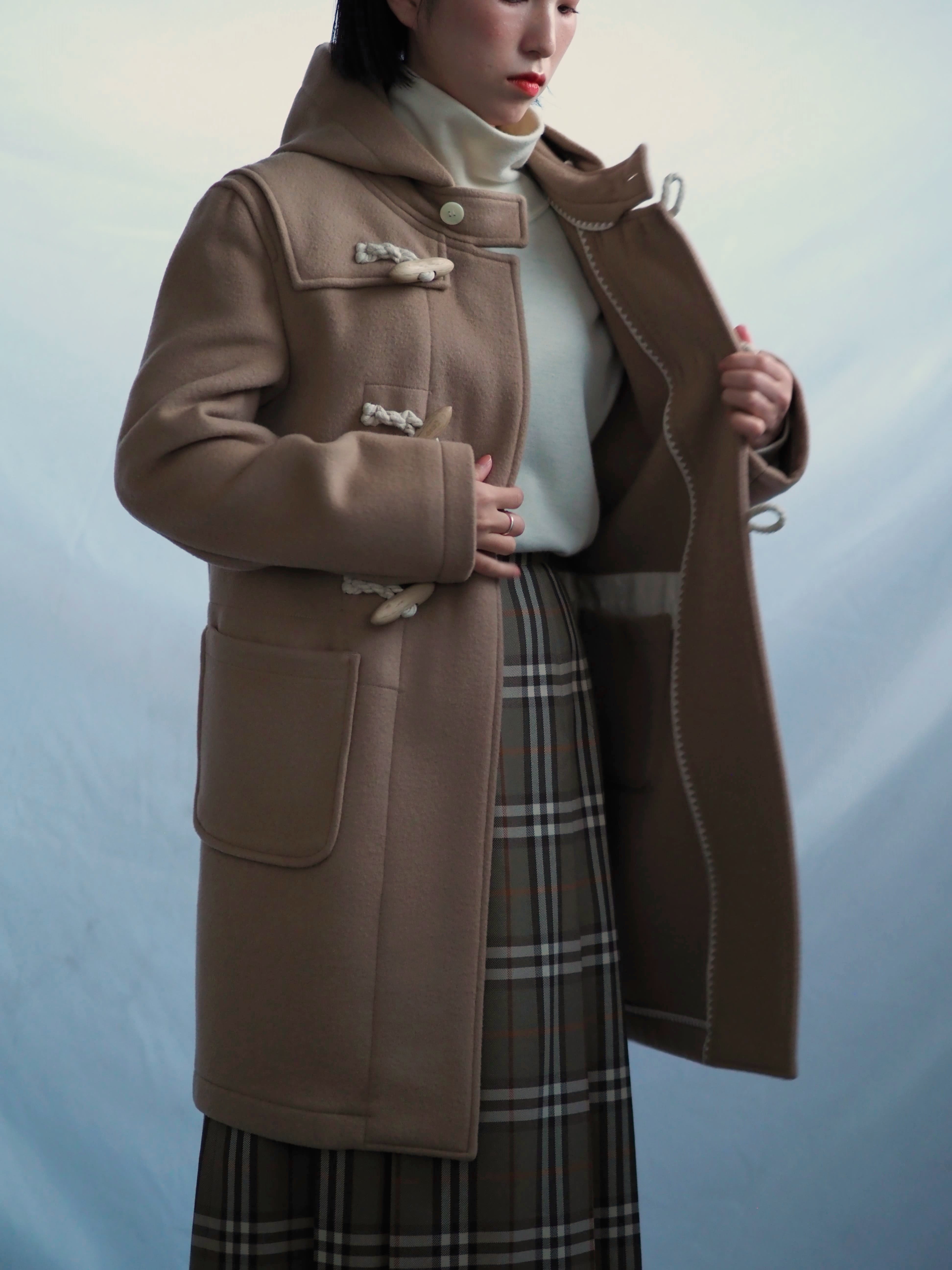 ハマグリコート0 7 ベージュ 尾州 ダッフルコート Blanket