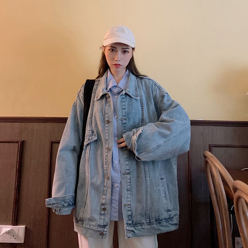 スタイルジャケット スプリングルーズブルートップス ロング かわいい 春物 スーパーモール18801499629