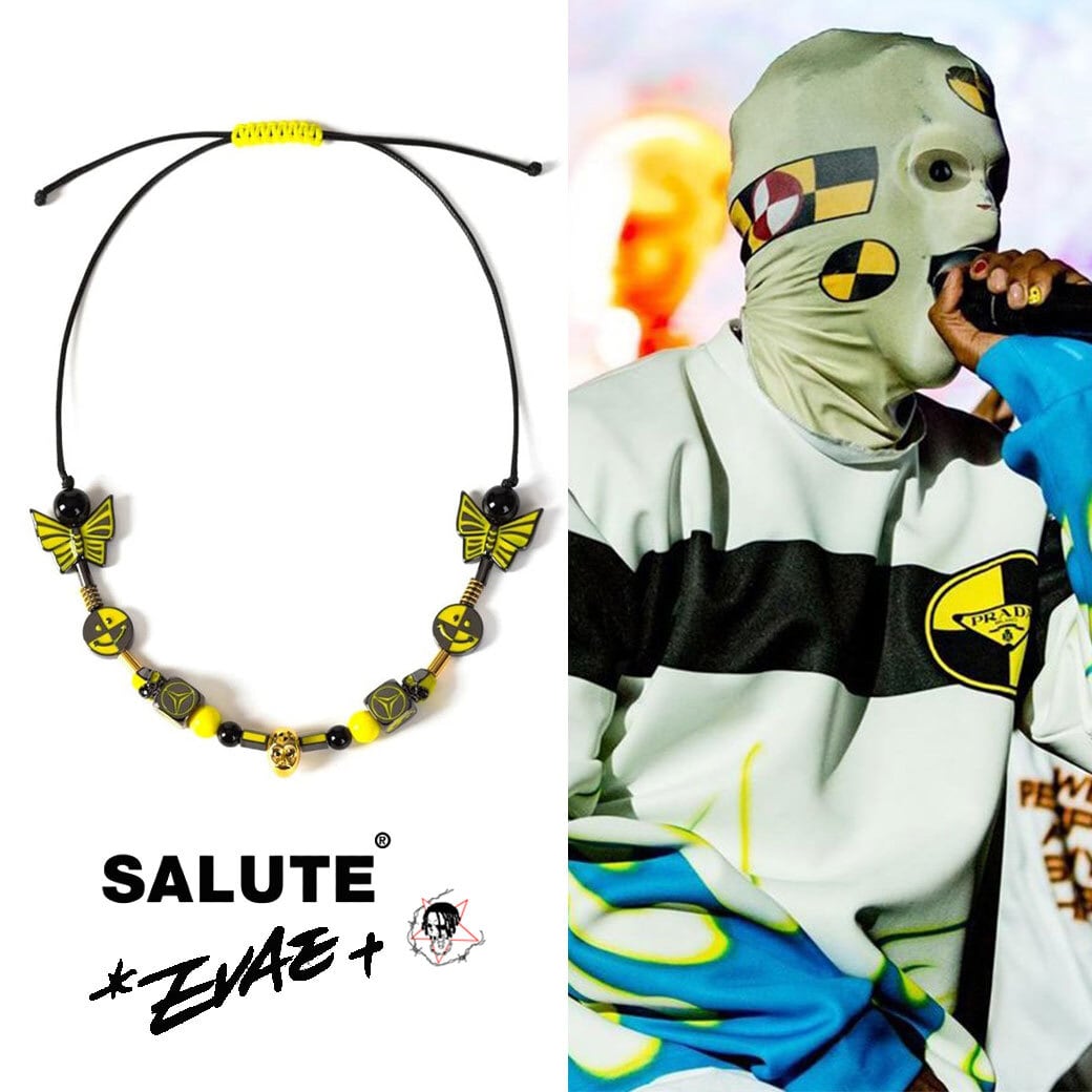 SALUTE サルーテ EVAE MOB/エヴァーモブ EVAE×ICE MOB Necklace スマイリー ネックレス ストリート (SA-08)  【キャンセル不可】 | WFLAGS powered by BASE
