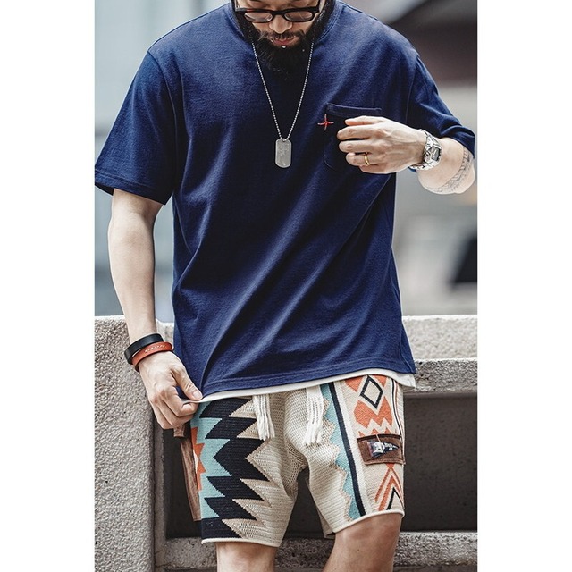 Embroidery Beads Retro Japanese T-Shirt【G1043】