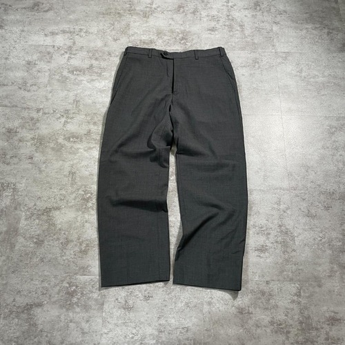 90s ARMANI COLLEZIONI wool black slacks 詳細写真3