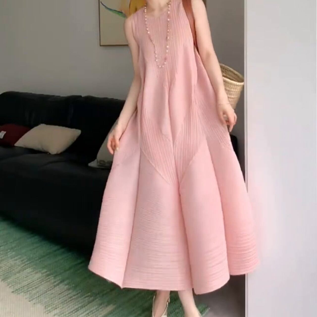 アコーディオン プリーツ ワンピース 3412808