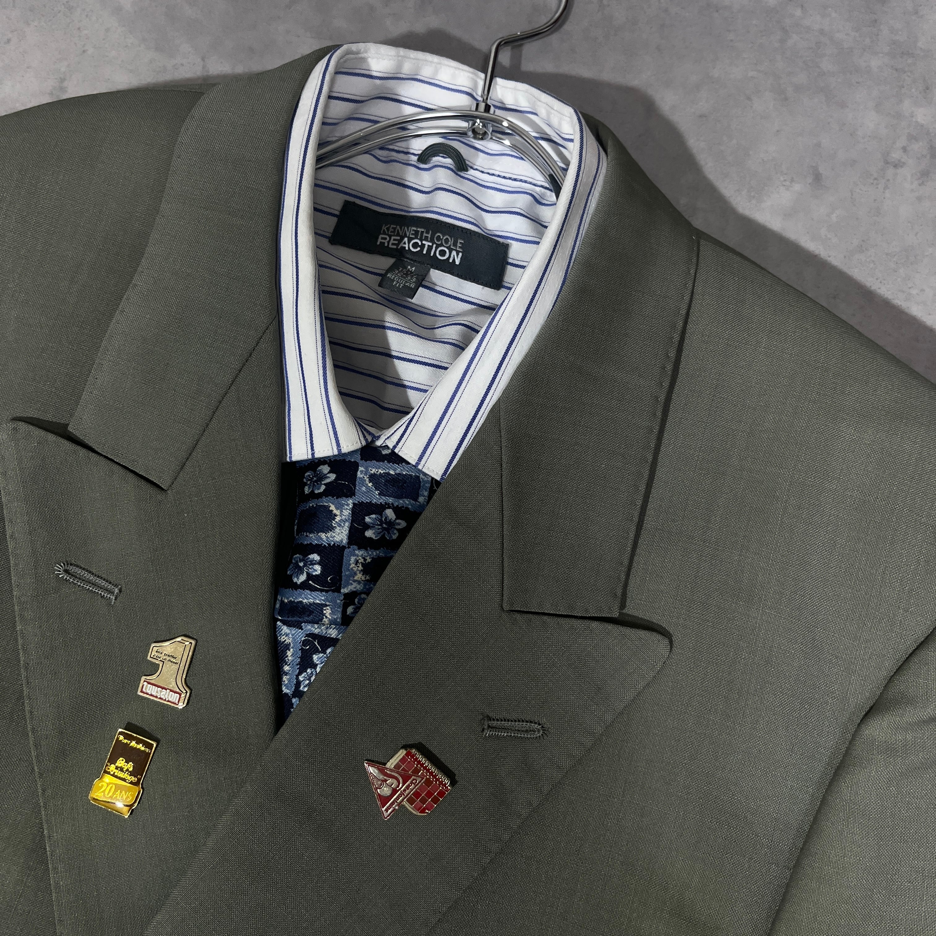 F.114]【vintage】 セットアップ ダブル ピンズ ネクタイ | Pay ID