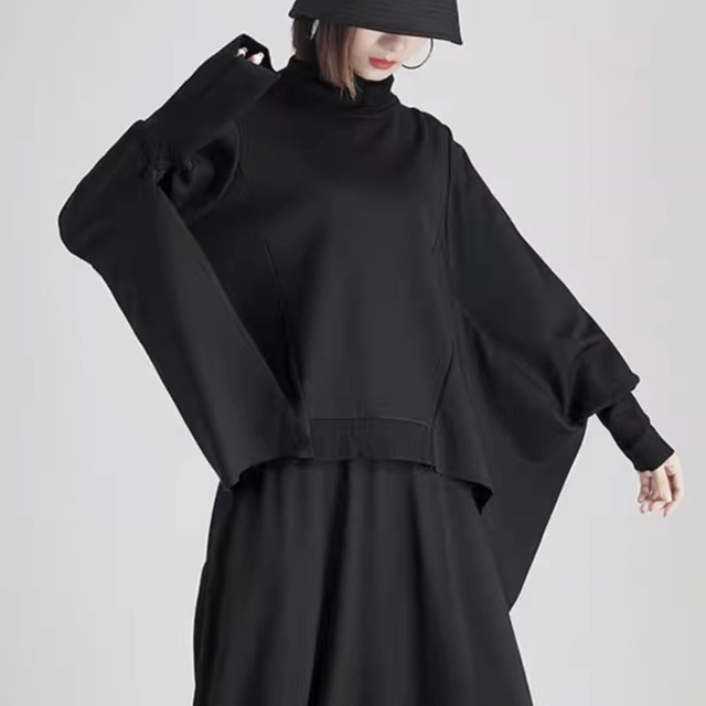 Transformed bat sleeve sweatshirt C0623