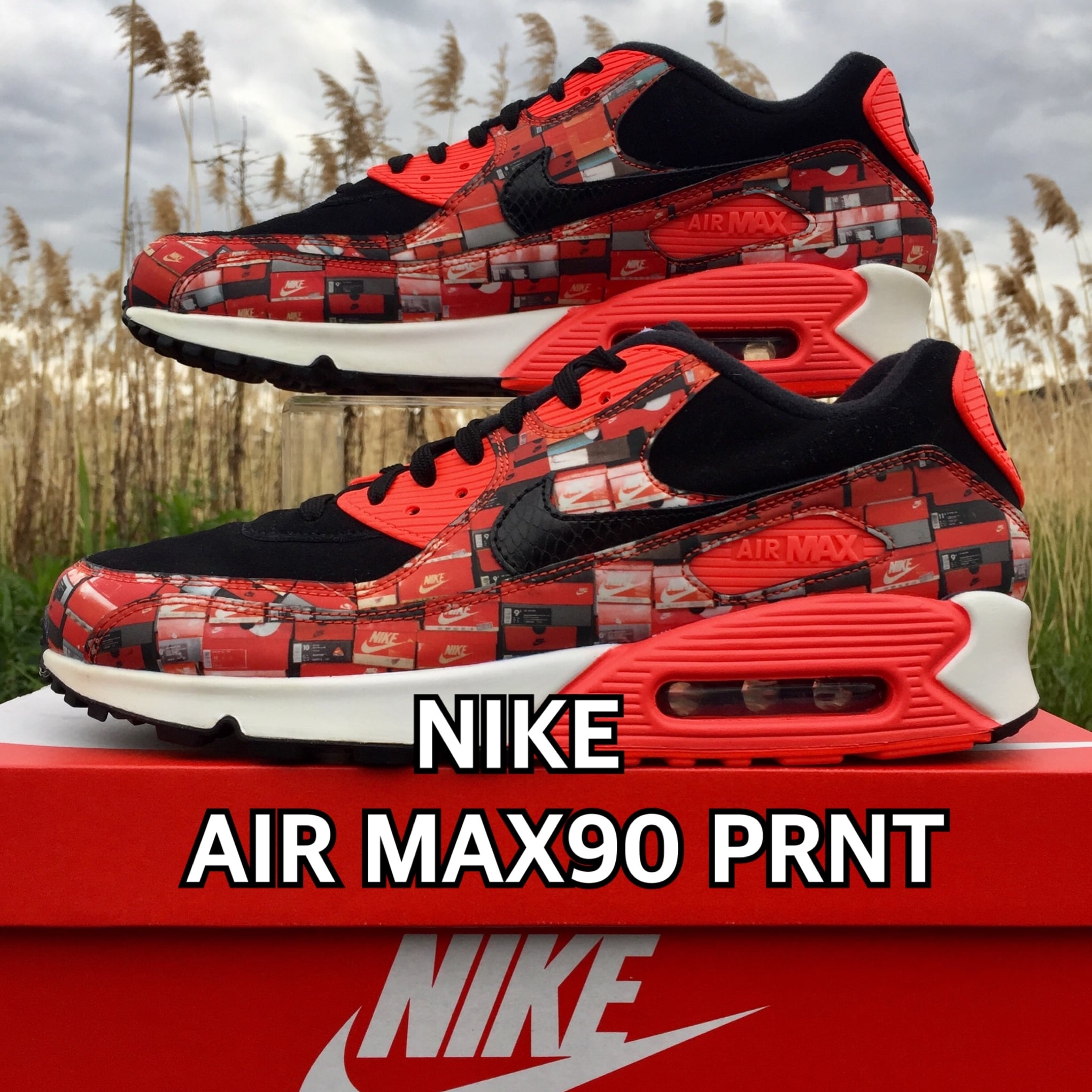 NIKE atmos AIR MAX90 PRNT #AQ0926001 ナイキ 赤 エアマックス ...