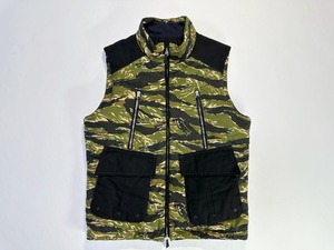23AW Tiger Camouflage Cotton Ripstop Padding Vest 【 Insect】 / タイガーカモフラージュリップストップパディングベスト