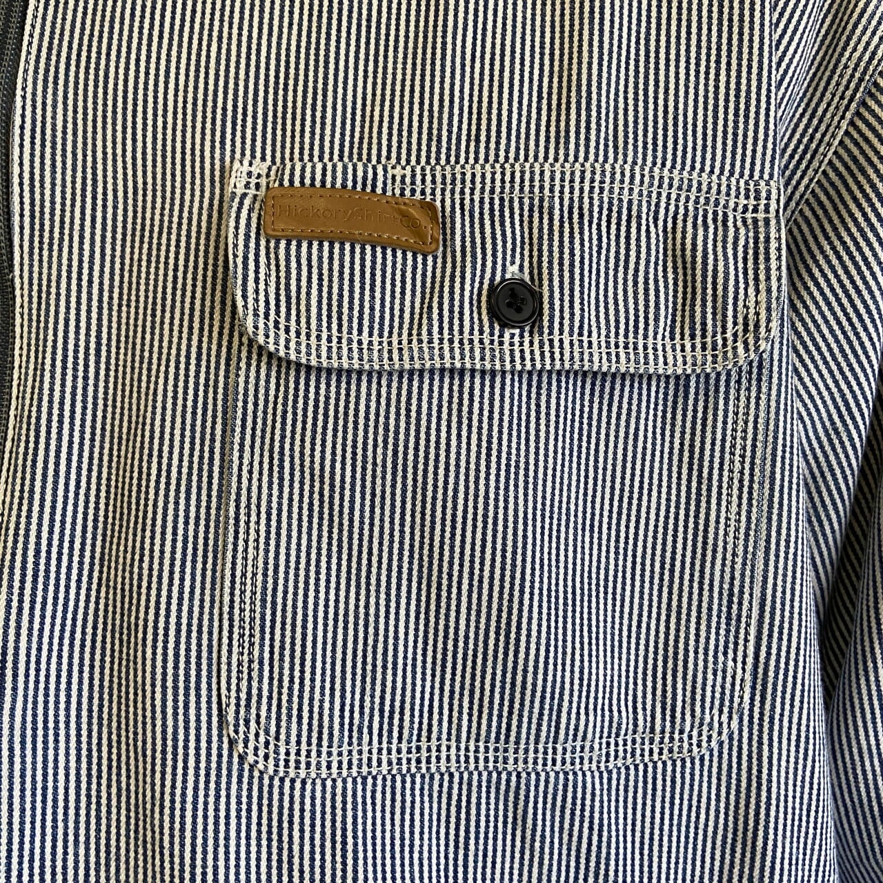 Hickory Shirt Co. ハーフジップ ヒッコリーストライプ プルオーバー