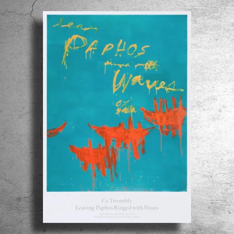 画家『サイ・トゥオンブリー Cy Twombly』アメリカでの展示ポスター