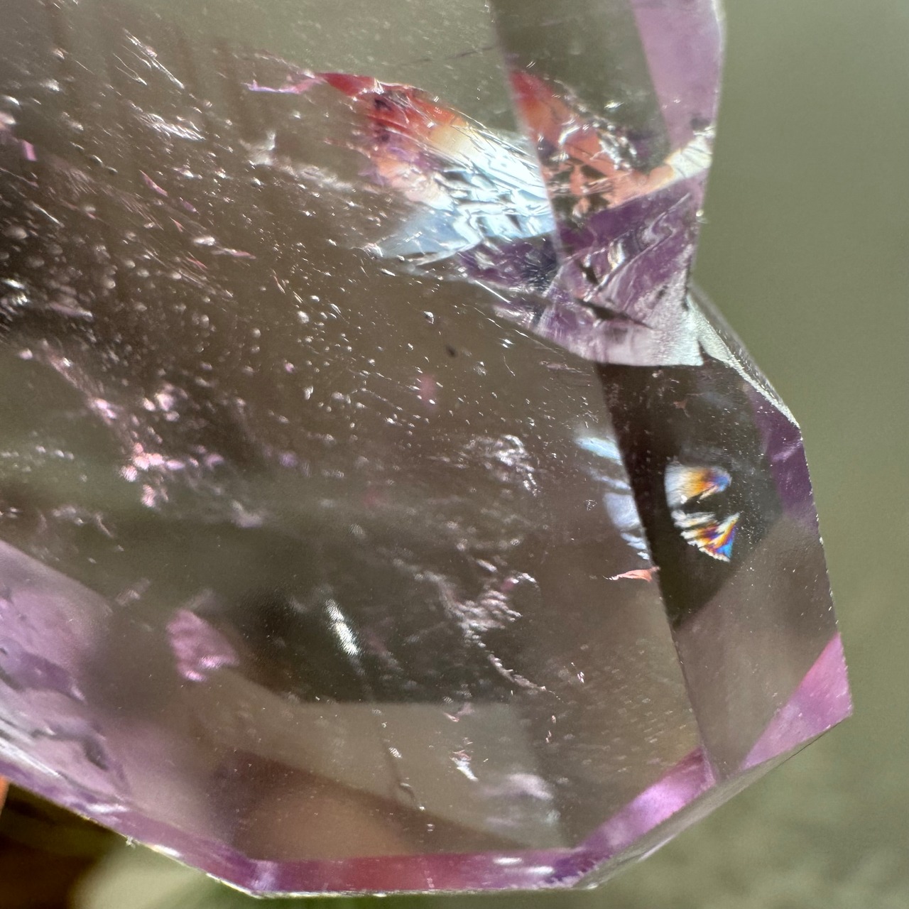 アメトリン＊ハートファセットカット＊231205＊アメジスト＊天然石カービング＊天然石インテリア＊置き物＊インテリアストーン