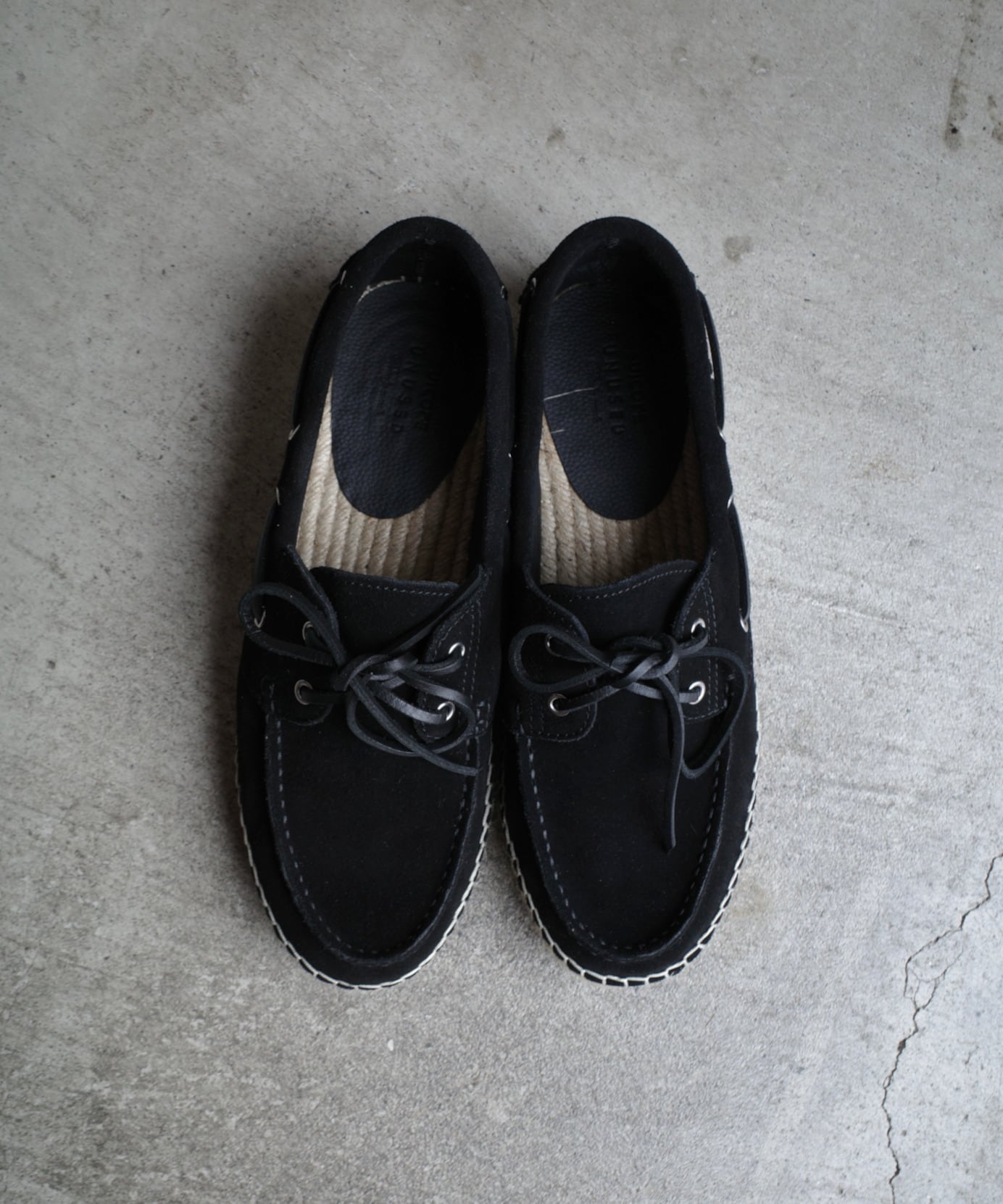 UNUSED / UH0634 SUICOKE DECK SHOES JUTE SOLE(BLACK) | AfterSchool