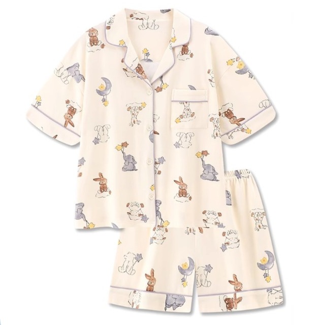 「アニマルパーティー」半袖パジャマ