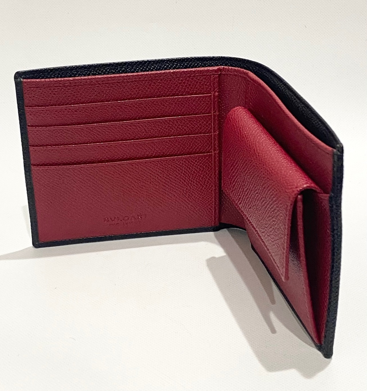 BVLGARI ブルガリ 二つ折り財布 メンズ 288273 GRAIN/BLK