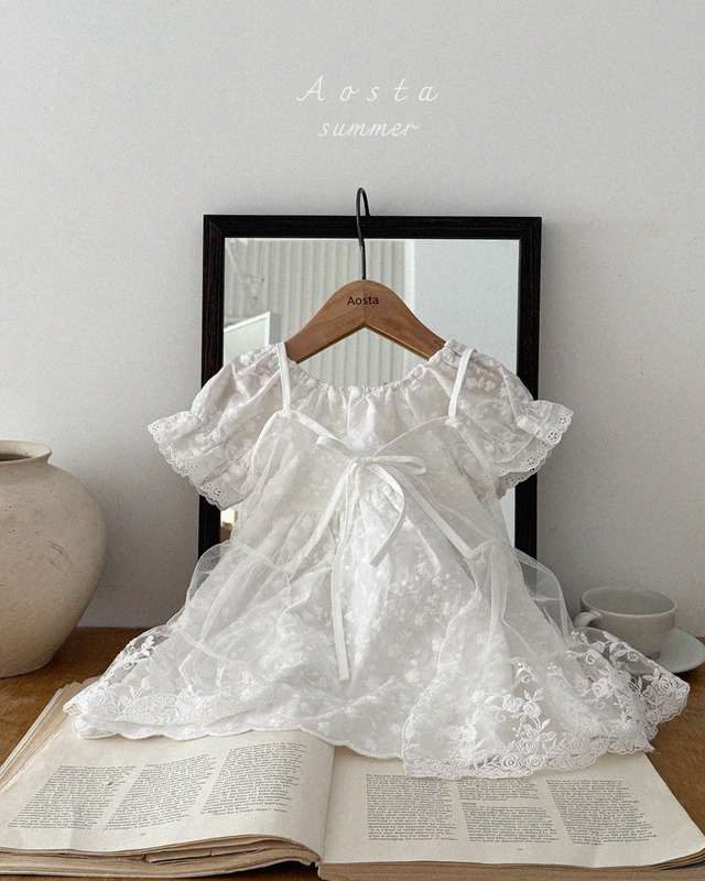 予約⌇aosta / Lace open dress