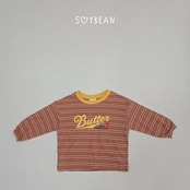 韓国子供服 / 26Autumn / soybean / ボーダー バター Tシャツ / キッズ服 / ジュニア服 / 秋服 *XS~JM*
