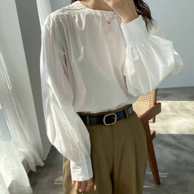 volume sleeve loose blouse N20039