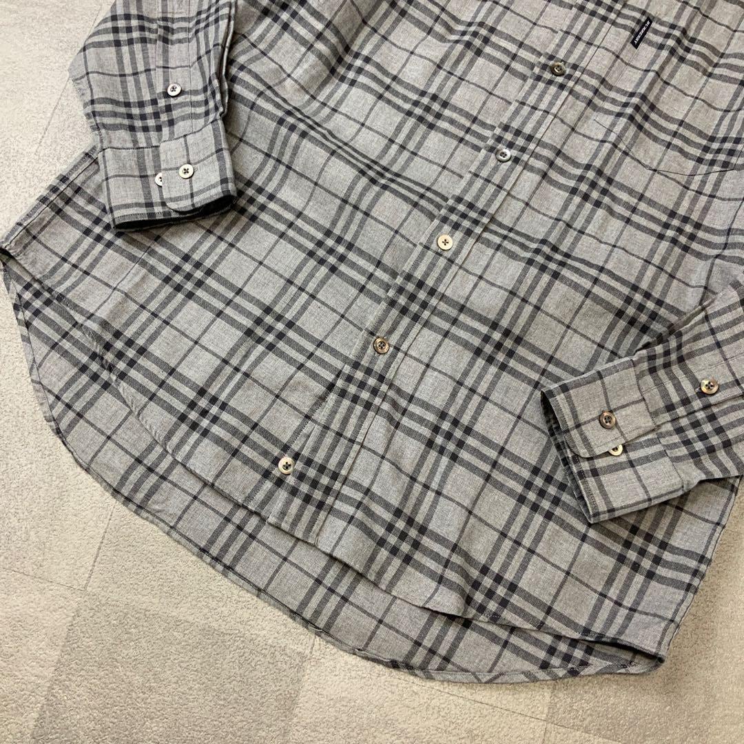 BURBERRY LONDON バーバリー ノバチェック シャツ グレー | 古着屋 MOU