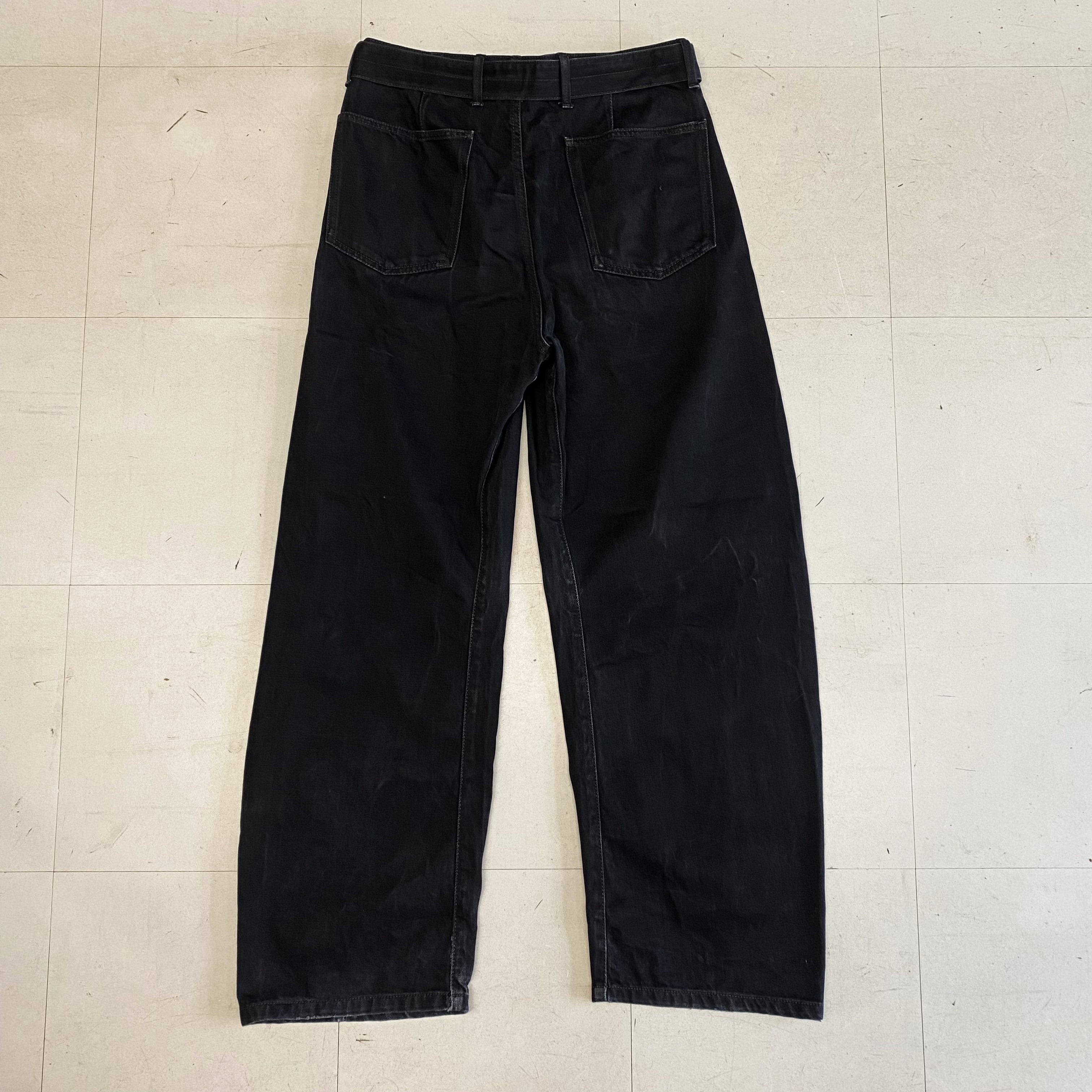 LEMAIRE ルメール 24AW TWISTED BELTED PANTS デニムパンツ ブラック 