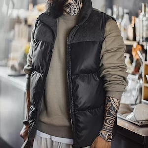 スタンドカラーダウンベスト 260005