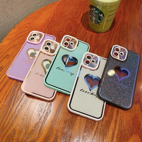 ★キラキラ★ iPhone13ケース 綺麗なラメ 2022年新品 春夏お洒落 アイフォン12カバー クリアハート
