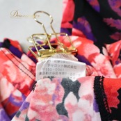 社交ダンス 衣装 トップス ブラウス ブラック系 チャコットロイヤルダンス Chacott ROYAL DANCE 伸縮 ストレッチ 練習 レッスン 黒 赤 紫 花柄 長袖 上品 鮮やか 華やか パーティー ダンス衣装 ピンク系 レッド系 パープル系