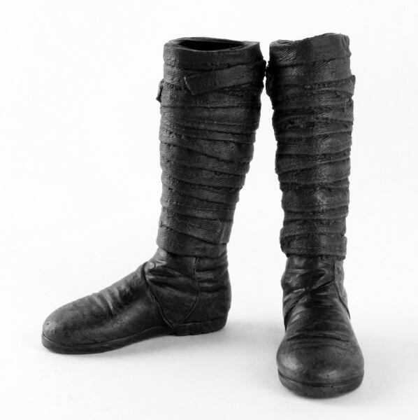 ドール靴 1/6 男性用 ブーツ S-20 Black KUMIK - 画像1