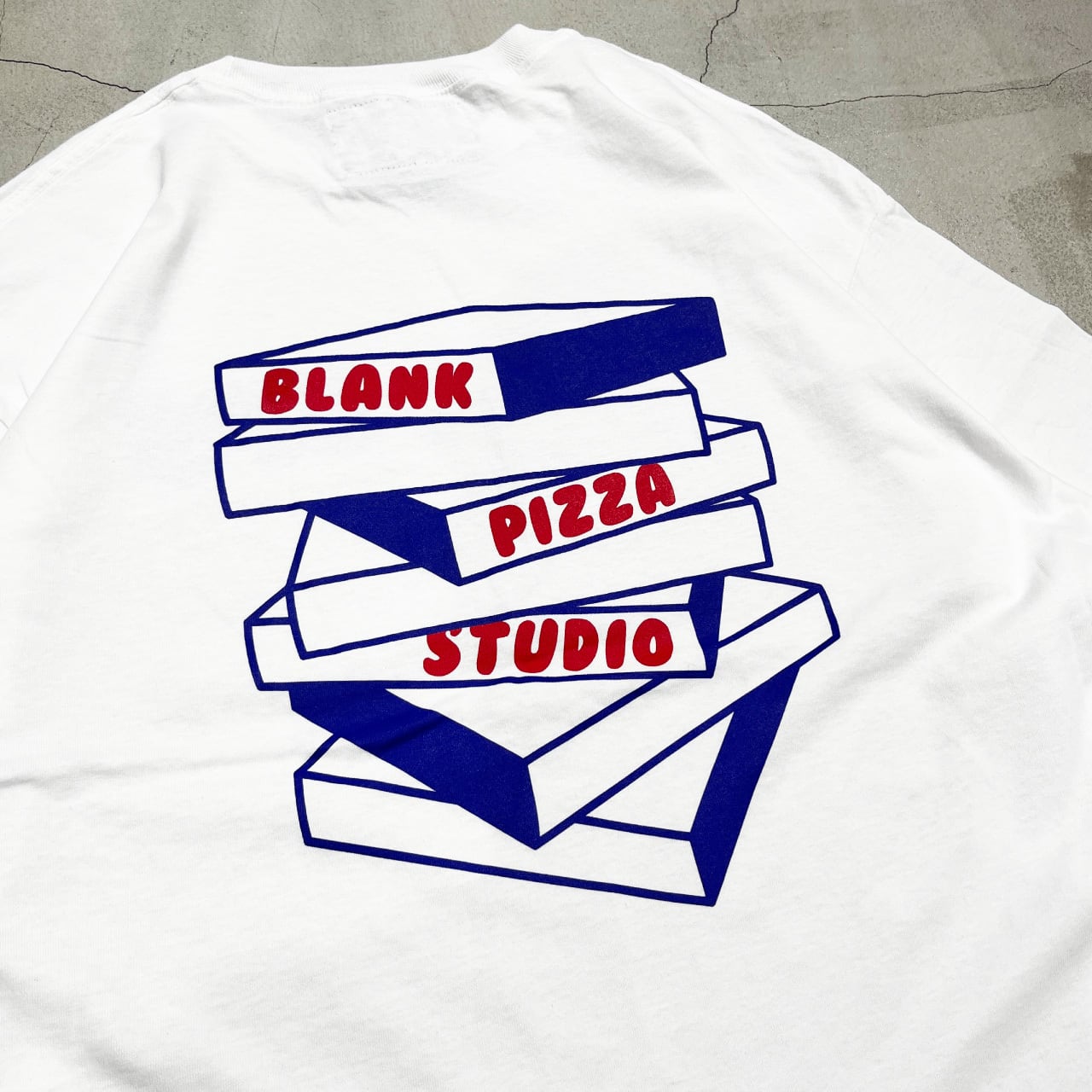 LOGO L/S TEE (WHITE、BLACK) | blank pizza studio